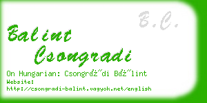 balint csongradi business card